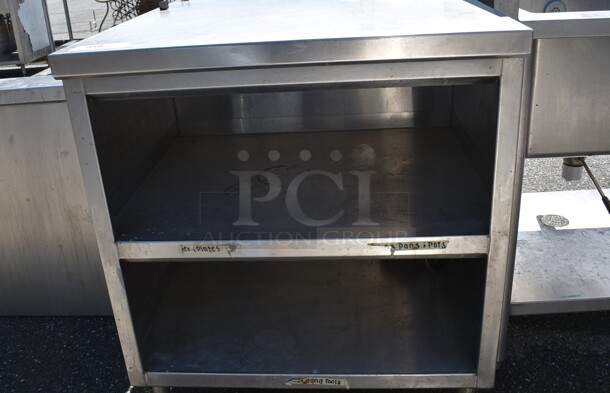 Stainless Steel Commercial Table w/ 2 Under Shelves. 32x42x37 - Image 2 of 4