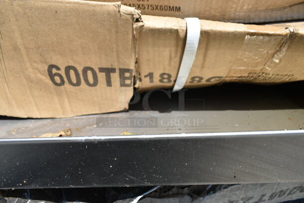 4 BRAND NEW SCRATCH AND DENT! Items Including 60671 Unit, Regency 600TB1848G 18" x 48" 18-Gauge 304 Stainless Steel Commercial Work Table with 4" Backsplash and Galvanized Undershelf, Regency 600MT2424G 24" x 24" 18-Gauge Stainless Steel Mixer Table with Galvanized Legs and Undershelf. May Be Missing Pieces. 4 Times Your Bid!  - Image 4 of 7