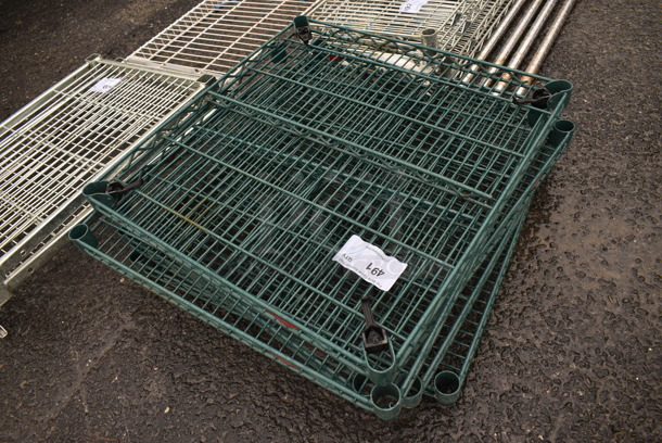 ALL ONE MONEY! Lot of 5 Green Finish Shelves! 24x24x1.5 - Image 2 of 2
