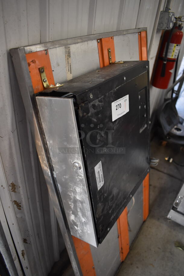 Metal Counter w/ Attached Metal Cash Drawer. 30x48x7 - Image 3 of 4