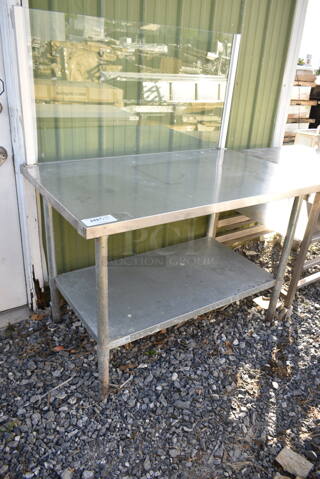 Stainless Steel Table w/ Under Shelf. and Poly Guard.
