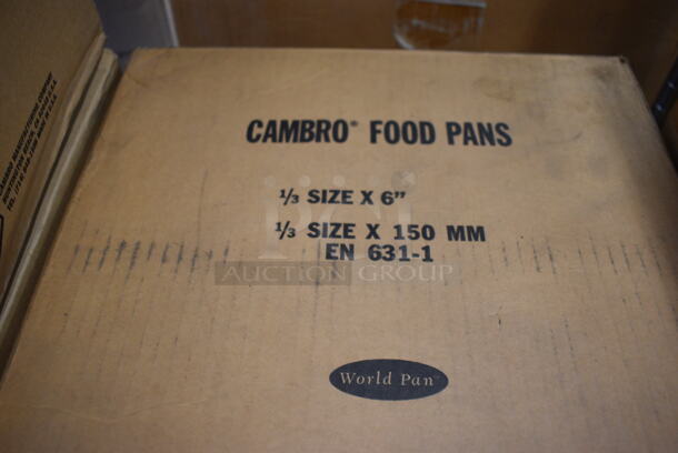 ALL ONE MONEY! Lot of 17 BRAND NEW IN BOX! Cambro Black Poly 1/3 Size Drop In Bins. 1/3x6 - Image 3 of 3