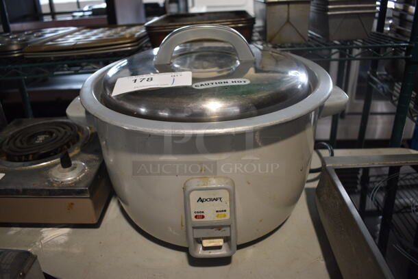 Adcraft Model RC-E25 Metal Countertop Rice Cooker. 120 Volts, 1 Phase. 17x15x13