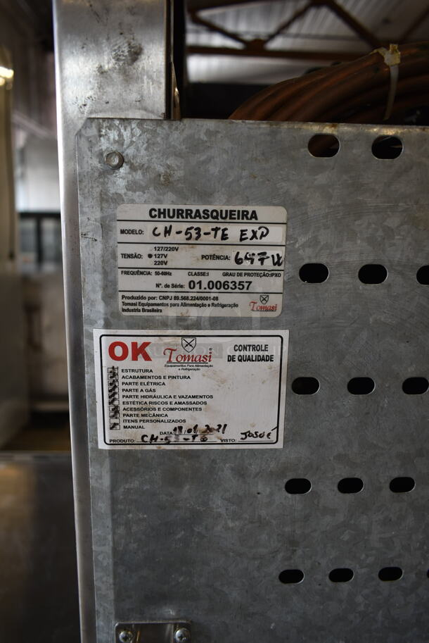 Tomasi CH-53-TE-EXP Stainless Steel Commercial Floor Style Natural Gas Powered 53 Spit Rotisserie Oven. - Image 9 of 11