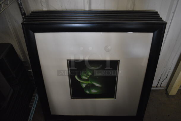 7 Framed Pictures; Tomatoes, Green Pepper, Cheese, Cucumbers, Sauce, Salad and Bread. 26x1x26. 7 Times Your Bid!  - Image 2 of 7