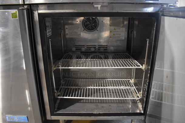 Turbo Air Model MUF-28-N-711S Stainless Steel Commercial Single Door Under Counter Freezer w/ Poly Clear Sneeze Guard. 115 Volts, 1 Phase. 27.5x30x63. Tested and Working! - Image 6 of 7