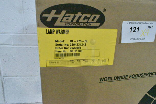 4 BRAND NEW IN BOX! Hatco DL-775-CL 69 1/2" Ceiling Mount Heat Lamp w/ Retractable Cord - Lower Switch, Bold Black. 120 Volts, 1 Phase. 4 Times Your Bid!  - Image 6 of 6