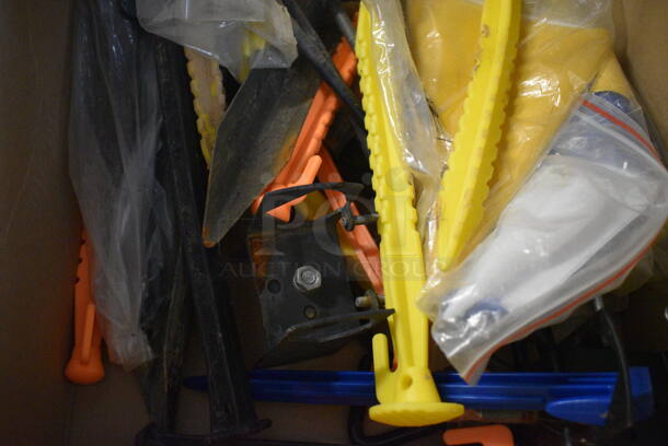 ALL ONE MONEY! Lot of Various Items Including Yellow Poly Stakes and Metal Pieces! - Image 4 of 4