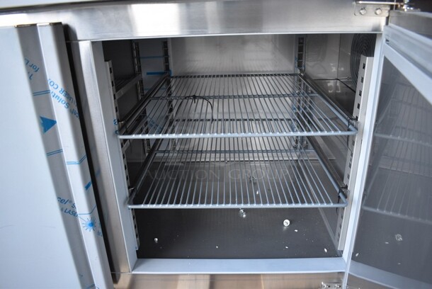 BRAND NEW SCRATCH AND DENT! 2020 Asber Model PWPT67 Stainless Steel Commercial Pizza Prep Table. Missing Compressor. 115 Volts, 1 Phase. 67.5x32.5x40. - Image 6 of 10