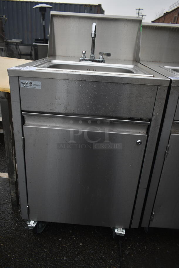 QualServ Stainless Steel Commercial Single Bay Portable Sink on Commercial Casters. - Image 3 of 6