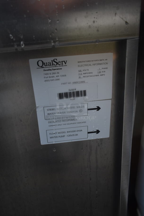 QualServ Stainless Steel Commercial Single Bay Portable Sink on Commercial Casters. - Image 5 of 5