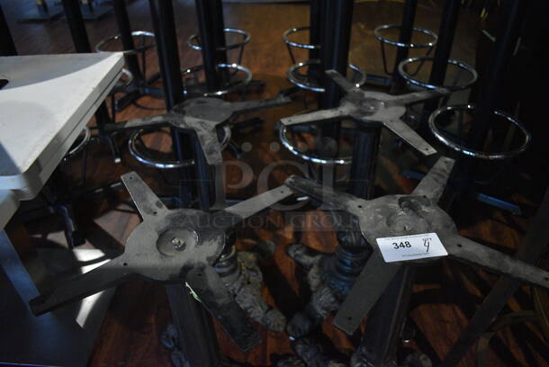 4 Black Metal Ornate Table Bases. 19x19x29. 4 Times Your Bid! (lounge) - Image 4 of 4