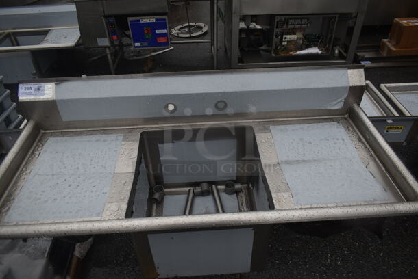 BRAND NEW SCRATCH AND DENT! Advance Tabco Stainless Steel Commercial Single Bay Sink w/ Dual Drain Boards. - Image 2 of 4