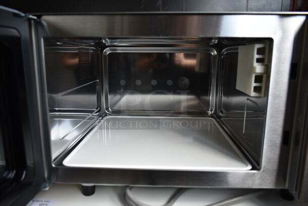 BRAND NEW SCRATCH AND DENT! 2023 Solwave 180MW1000SS Stainless Steel Commercial Countertop Microwave Oven. 120 Volts, 1 Phase.  - Image 5 of 7