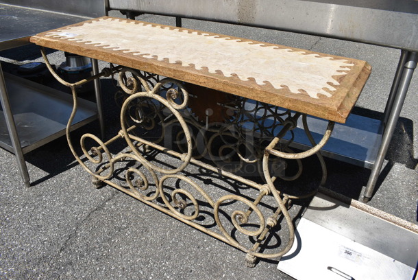 Wooden Countertop on Metal Frame. 58x20x34 - Image 2 of 4
