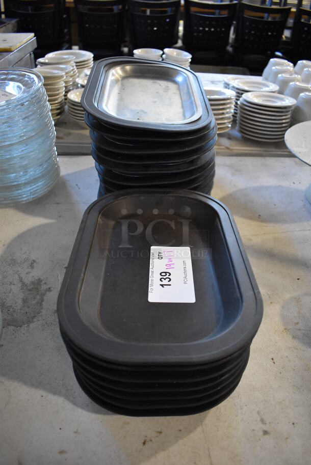 19 Black Chargers w/ 17 Metal Inserts. 8x13x1.5. 19 Times Your Bid! - Image 4 of 4