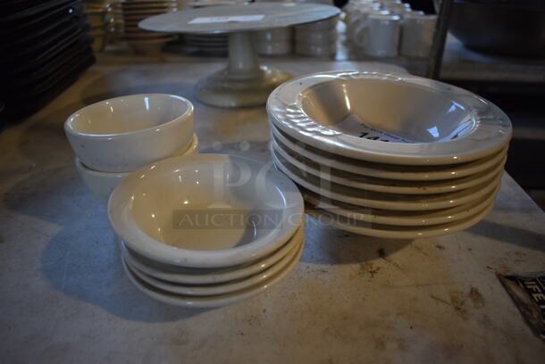 ALL ONE MONEY! Lot of 12 Various White Ceramic Bowls. Includes 7.5x7.5x2