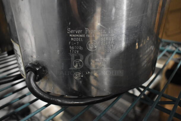 Server FS-7 Stainless Steel Commercial Countertop Food Warmer w/ Drop In and Lid. 120 Volts, 1 Phase.  - Image 8 of 8