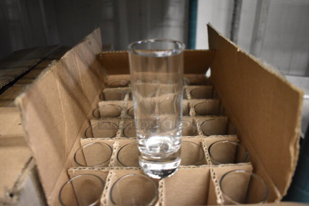 24 BRAND NEW IN BOX! Libbey Cordial Glasses. 1.5x1.5x4. 24 Times Your Bid!