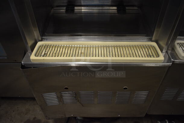 Taylor Model 342D-27 Stainless Steel Commercial Floor Style Air Cooled 2 Flavor Frozen Beverage Machine w/ Drink Mixer Attachment on Commercial Casters. 208-230 Volts, 1 Phase. 26x34x60 - Image 8 of 11