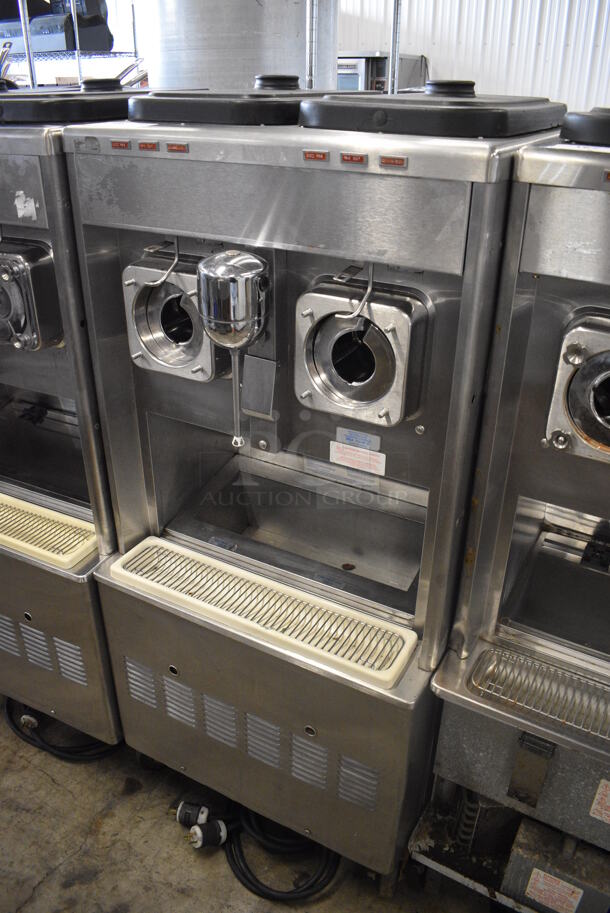 Taylor Model 342D-27 Stainless Steel Commercial Floor Style Air Cooled 2 Flavor Frozen Beverage Machine w/ Drink Mixer Attachment on Commercial Casters. Missing Pieces. 208-230 Volts, 1 Phase. 26x34x60 - Image 2 of 7