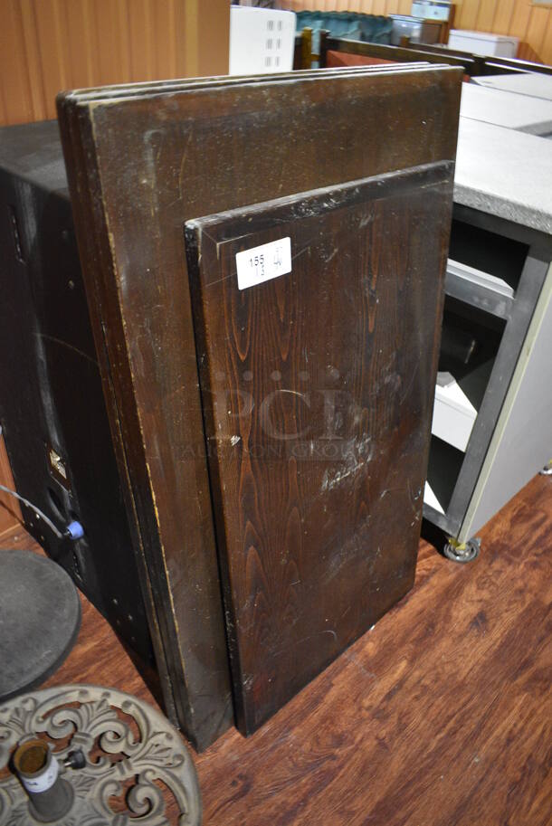 4 Various Wood Pattern Tabletops. 48x30x1, 42x24x1. 4 Times Your Bid! - Image 2 of 3