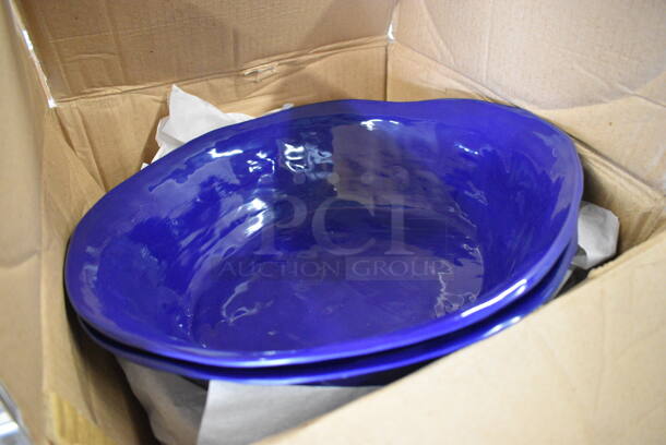 2 BRAND NEW IN BOX! GET Blue Melamine Bowls. 16x16x3.5. 2 Times Your Bid! - Image 2 of 4
