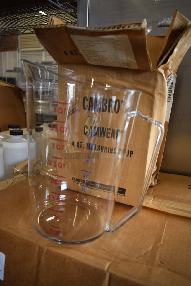 ALL ONE MONEY! Lot of 6 BRAND NEW IN BOX! Cambro Clear Poly 4 Quart Pitchers! 10x7x11 - Image 3 of 4