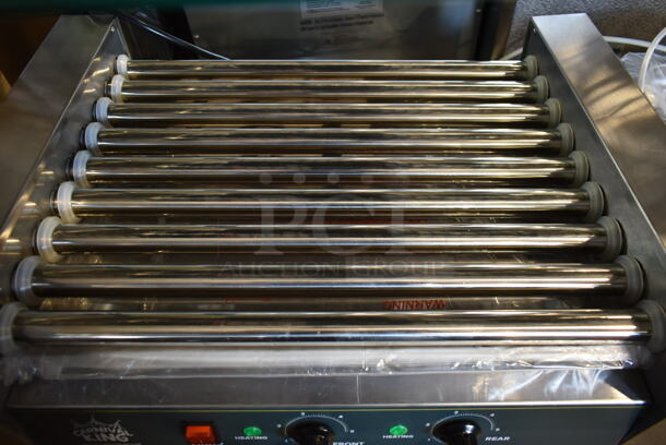 BRAND NEW SCRATCH AND DENT! 2022 Carnival King 382HDRG24 Stainless Steel Commercial Countertop Hot Dog Roller. 120 Volts, 1 Phase. Tested and Working! - Image 4 of 6