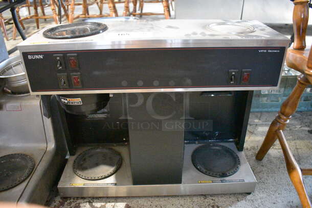 Bunn VPS Stainless Steel Commercial Countertop 3 Burner Coffee Machine w/ Poly Brew Basket. 120 Volts, 1 Phase. 23x9x19 - Image 1 of 6
