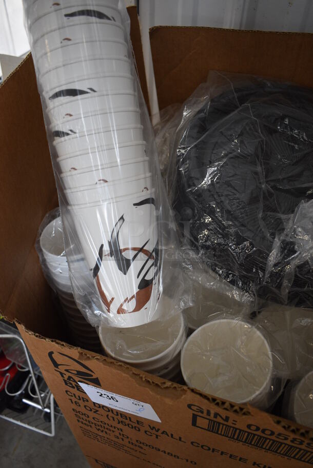 ALL ONE MONEY! Box of Disposable Cups and Trays! - Image 2 of 3