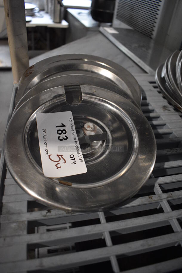 5 Various Stainless Steel Round Lids. Includes 8x8x1. 5 Times Your Bid! - Image 2 of 2