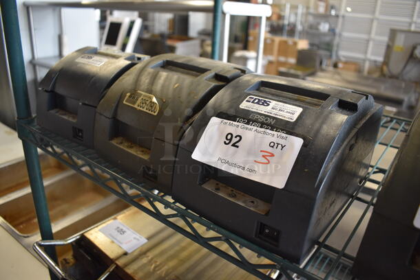 3 Epson M188B Receipt Printers. 6x10x6. 3 Times Your Bid! - Image 3 of 7