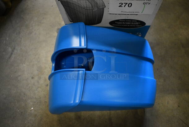 BRAND NEW IN BOX! San Jamar Blue Poly Saf-T-Ice Scoop Caddy. 10x8x11 - Image 4 of 4