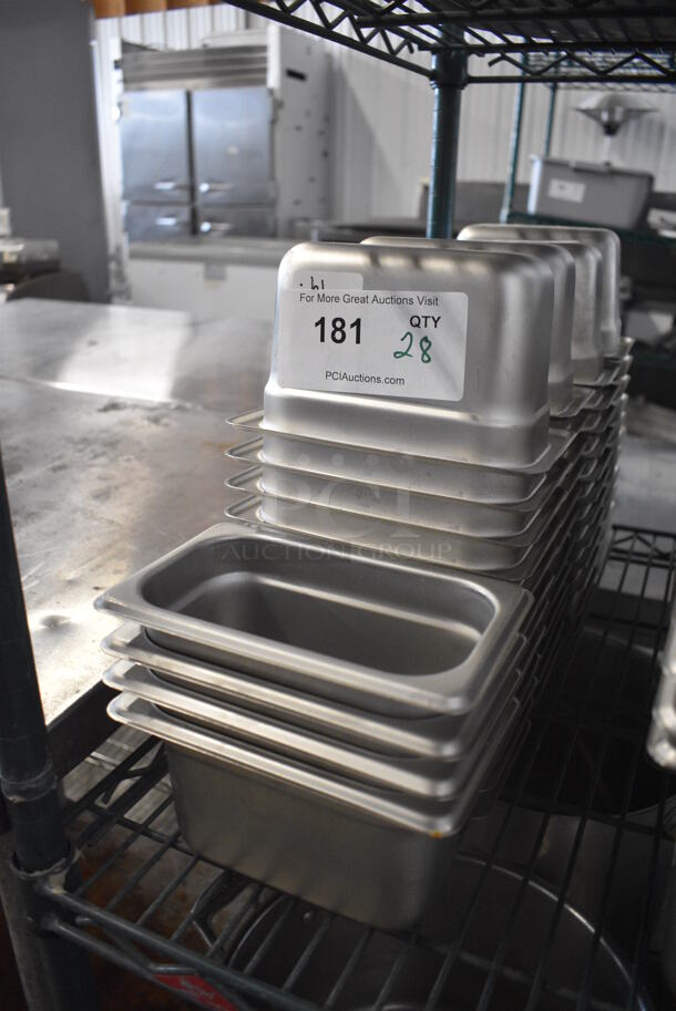24 Stainless Steel 1/9 Size Drop In Bins. 1/9x4. 24 Times Your Bid! - Image 3 of 3