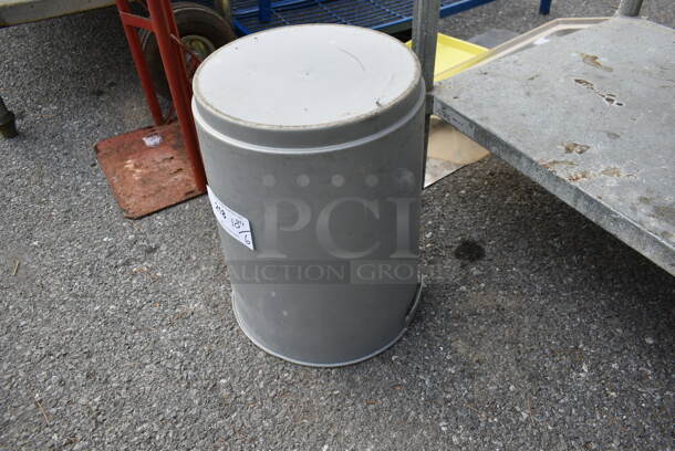 Gray Poly Trash Can. - Image 2 of 4