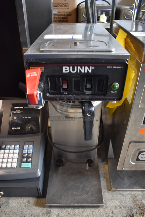 Bunn CWTF15-APS Stainless Steel Commercial Countertop Coffee Machine w/ Hot Water Dispenser and Metal Brew Basket. 120 Volts, 1 Phase.