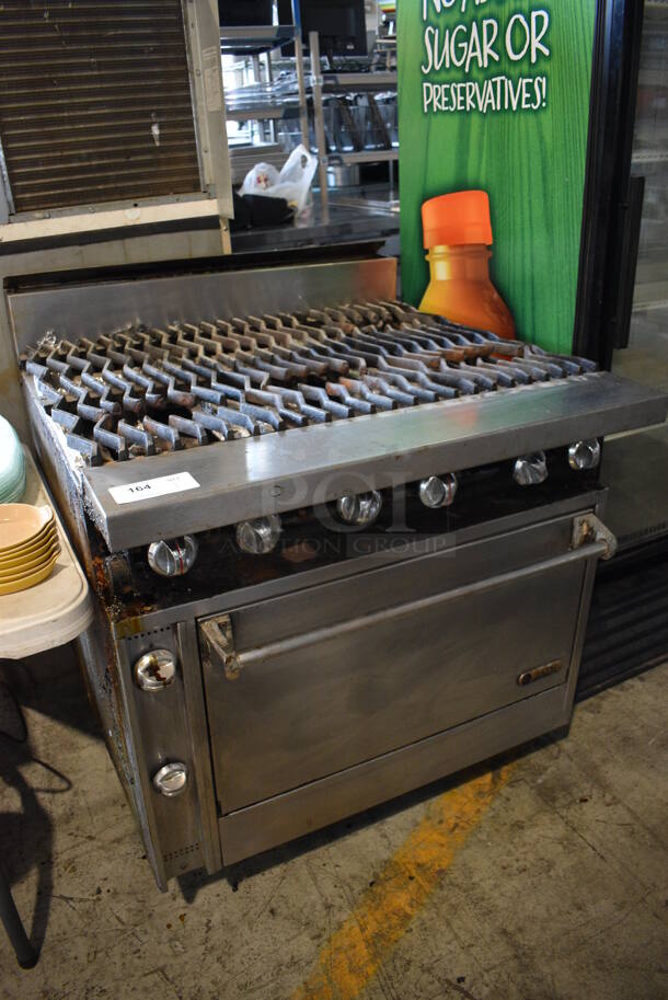 Jade Stainless Steel Commercial Natural Gas Powered 6 Burner Range w/ Oven. 36x38x41 - Image 3 of 7