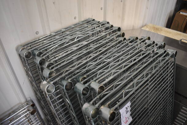 ALL ONE MONEY! Lot of 13 Metro Style Shelves! 48x18x1.5 - Image 2 of 3