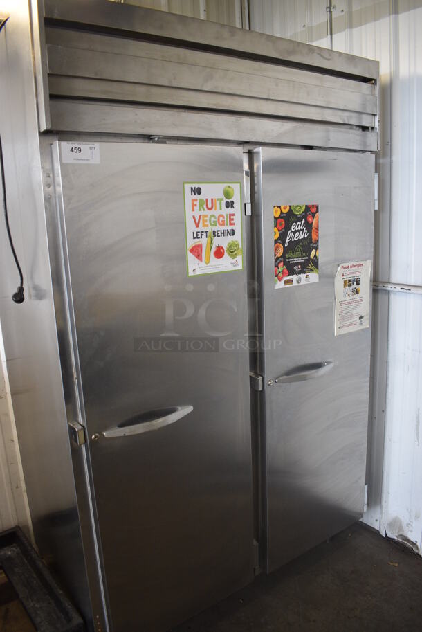 Beverage Air Model PR2-1AS-XDX Stainless Steel Commercial 2 Door Pass Through Cooler w/ Poly Coated Racks. 115 Volts, 1 Phase. 52x34x84.5. Tested and Working!