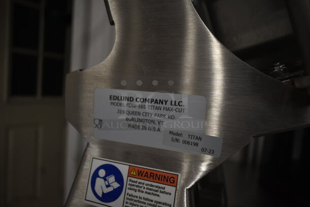 BRAND NEW SCRATCH AND DENT! Edlund FDW-16S Titan Max-Cut Manual 3/16" Slicer with Suction Cup Base - Image 7 of 7
