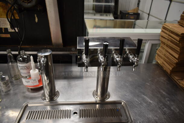 True TDD-2 Stainless Steel Commercial Direct Draw Kegerator w/ 4 Head Tower, Single Head Tower and 5 Couplers. 115 Volts, 1 Phase. Tested and Working! - Image 4 of 7