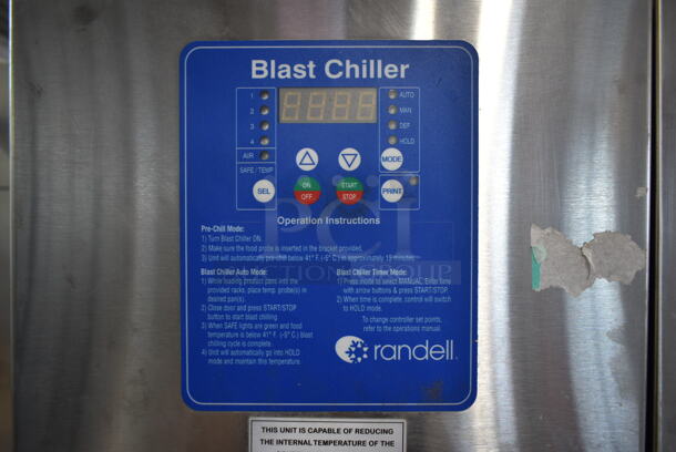 2015 Randell BC-18 Stainless Steel Commercial Floor Style Blast Chiller w/ 4 Probes. 115/230 Volts, 1 Phase.
 - Image 3 of 7