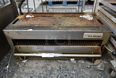US Range Stainless Steel Commercial Natural Gas Powered Cheese Melter.