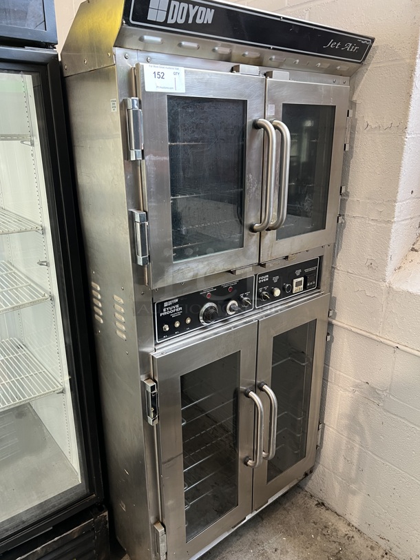 Doyon Jet Air Stainless Steel Commercial Natural Gas Powered Proofer Oven on Commercial Casters. 32x36x71