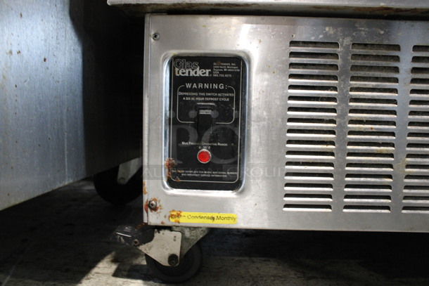 Glastender Model MF24-SF2 Stainless Steel Commercial Back Bar Glass Chiller Cooler w/ Sliding Lid on Commercial Casters. 115 Volts, 1 Phase. 24x24x38. Tested and Working! - Image 7 of 7