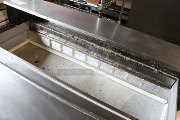 Beverage Air Model SPE48-12 Stainless Steel Commercial Sandwich Salad Bain Marie Mega Top on Commercial Casters. 115 Volts, 1 Phase. 48x30x42.5. Tested and Working! - Image 4 of 7