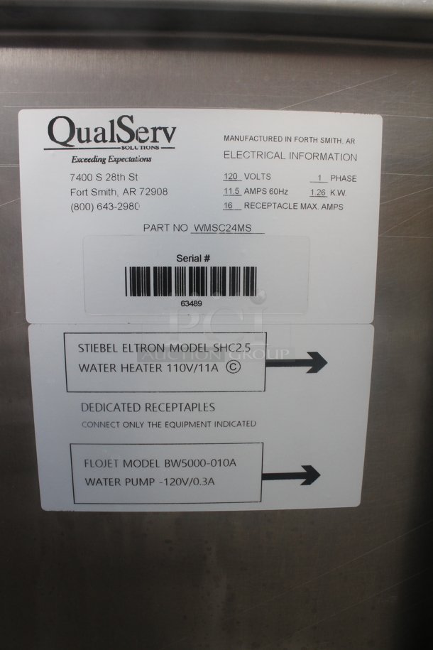 QualServ Stainless Steel Commercial Single Bay Portable Sink w/ Faucet and Handles on Commercial Casters. Bay 16x14x6.5 - Image 9 of 9