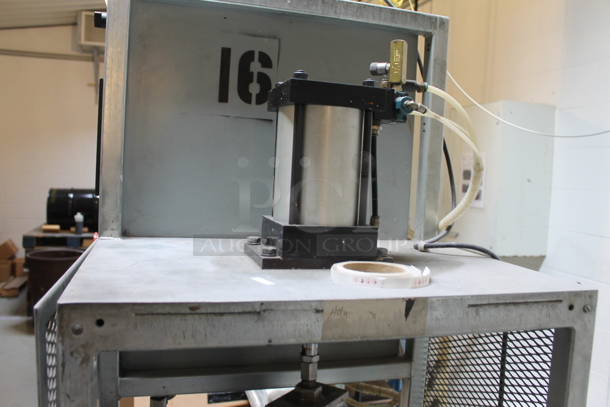 Neupak Metal Commercial Floor Style Weighmaster Filling Machine w/ Rolling Rod Conveyor Belt. BUYER MUST REMOVE. - Image 10 of 12