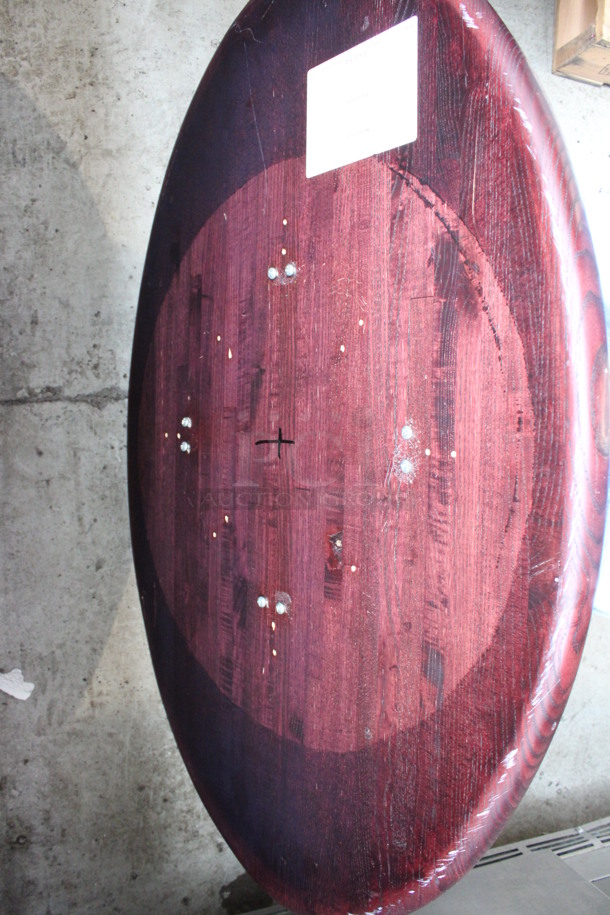 Wood Pattern Oval Tabletop. 36x24x1.5 - Image 3 of 3